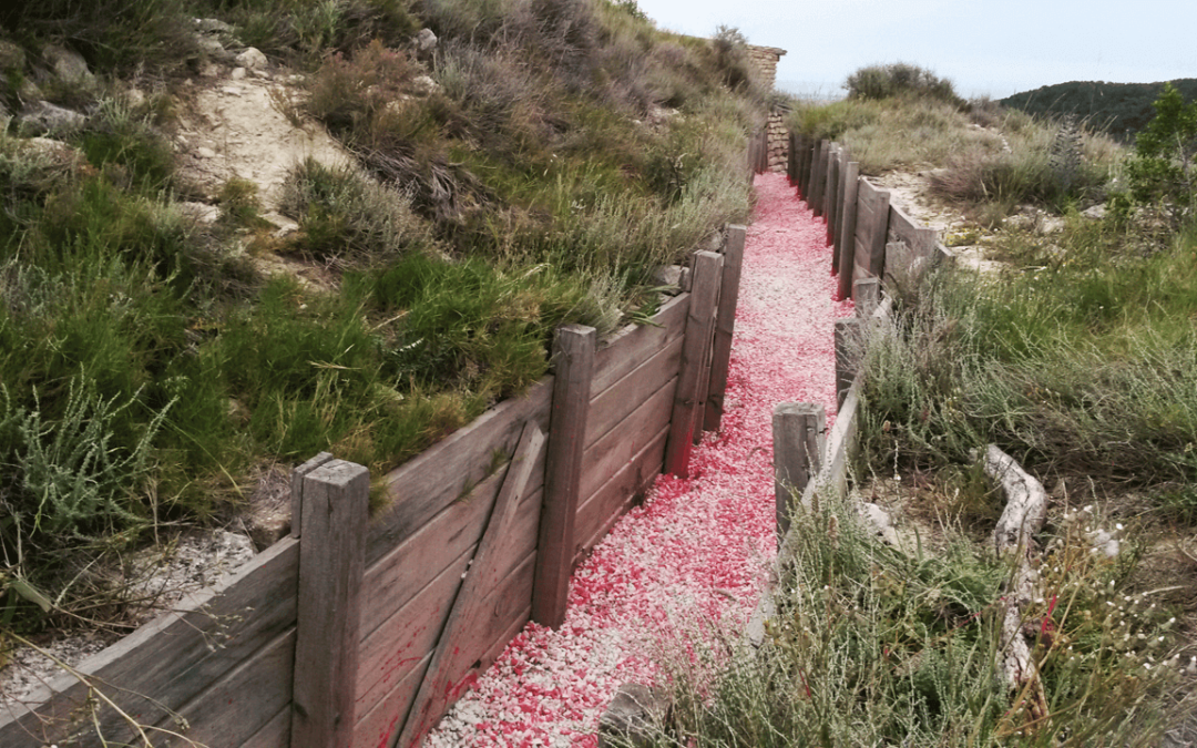 Homenaje a Los Monegros – Land Art Installation in the Orwell Trenches – Photo Gallery and Video Walkthrough