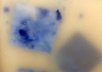 Post-it Art | Untitled fading in blue (detail) - 1998 || Acrylics on post-it notes in wax